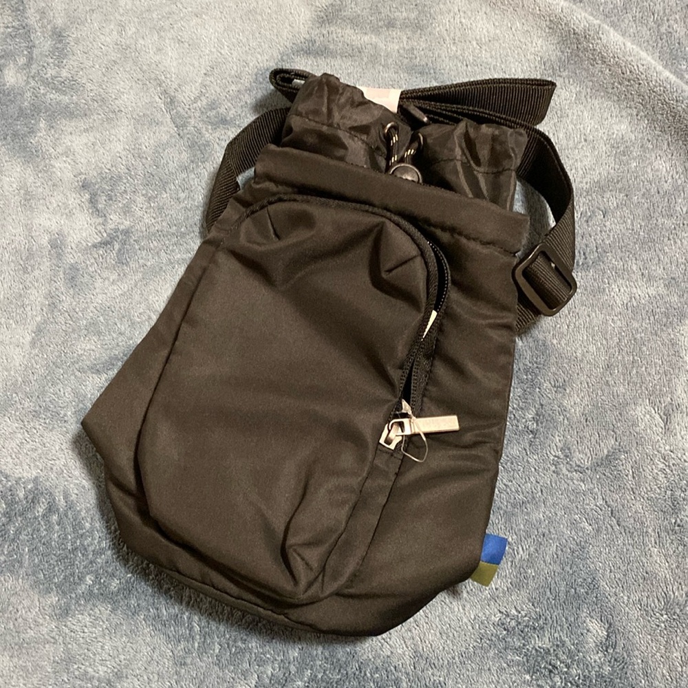 Black Water Bottle Carrier Crossbody